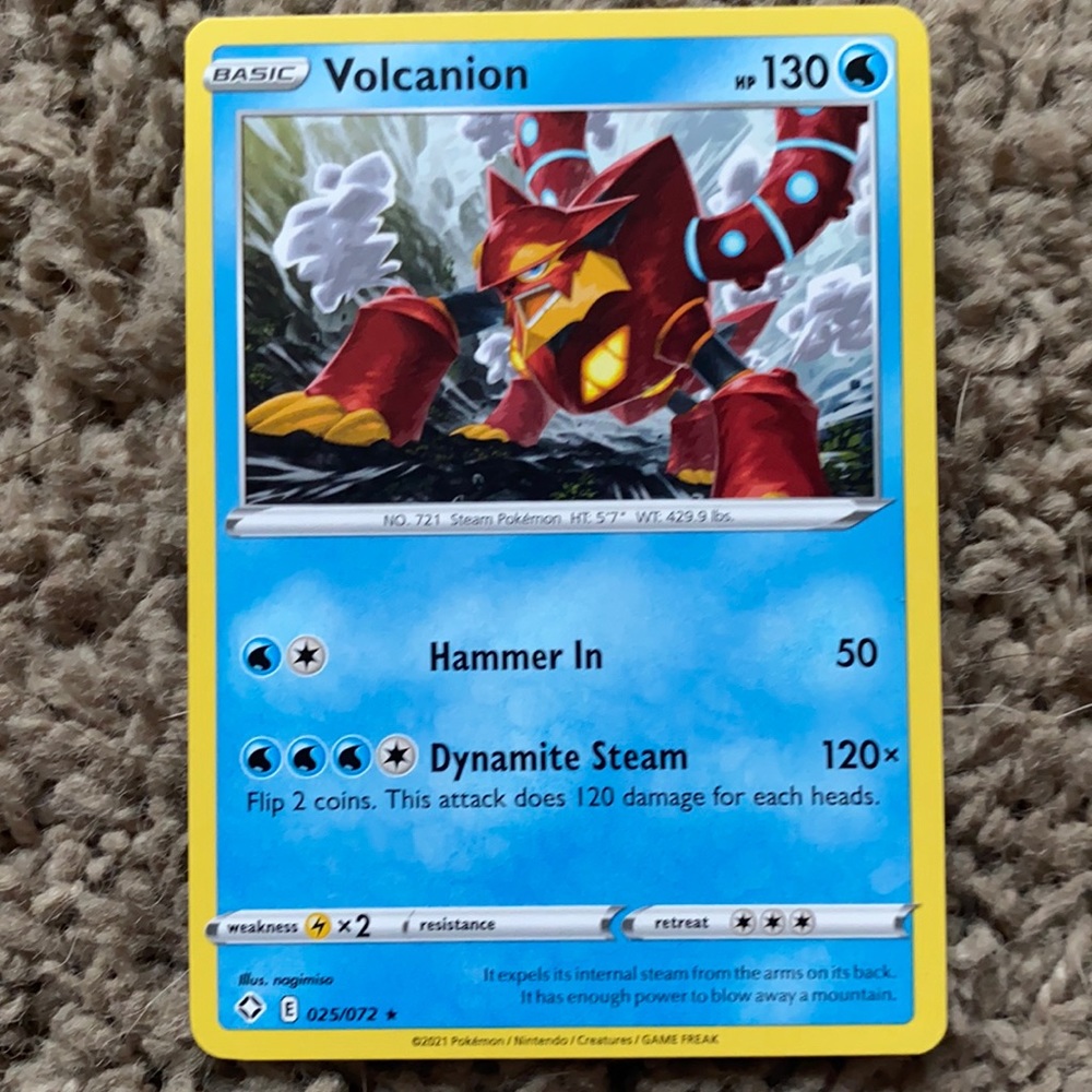 Volcanion Pokémon Card